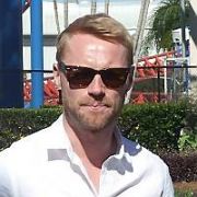 Exclusive Allround: looking like an Irish man abroad in the sun short pants wearing Ronan Keating and his family visit Movie World on the GoldCoast, Australia - 15.07.10. Pictures: VIPIRELAND.COM