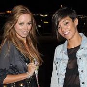 Exclusive Allround: The Saturdays members Una Healy & Frankie Sandford arrive in Dublin airport off a Ryanair Flight with respective boyfriends Ben Foden & Dougie Poynter (from McFly), Dublin, Ireland - 17.07.10. Pictures: VIPIRELAND.COM