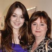 Irish Actress Sarah Bolger is presented with her portrait by artist Katarzyna Gajewska at her 'Icons' exhibition at the Origin Gallery, Dublin, Ireland - 21.07.10. Pictures: VIPIRELAND.COM