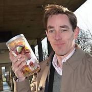 Late Late Show host Ryan Tubridy was overjoyed today to be reunited with his famous jar of sweets after they went missing recently. Also at RTE was Pam St Clement (aka Pat Butcher) to talk to The Daily Show about retiring from Eastenders and Irish actor Liam Cunningham who was on The Juice, RTE, Dublin, Ireland - 19.01.12. Pictures: VIPIRELAND.COM