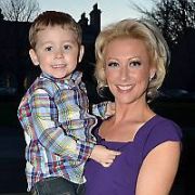 Steps singer Faye Tozer (36) and son Benjamin Barrington Tozer-Smith (2) were out at RTE's Daily Show today, Dublin, Ireland - 23.01.12. Pictures: VIPIRELAND.COM